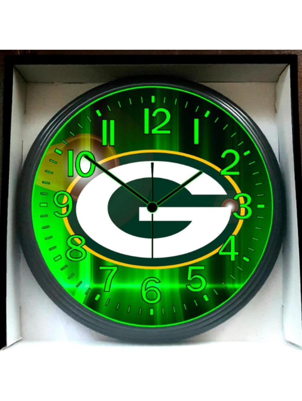 Green Bay Packers NFL Football Glow In The Dark Wall Clock New!